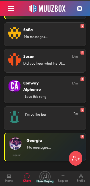 Muuzbox room chat